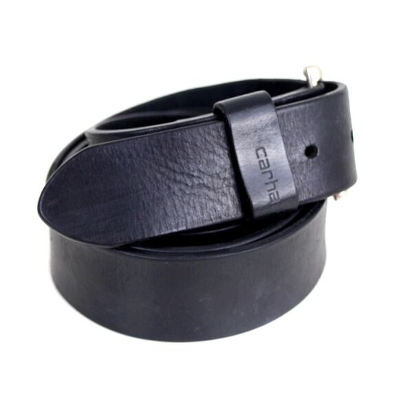 Carhertt SADDLE BLACK GENUINE LEATHER 1.5"Wd CASUAL DRESS MEN'S BELT Sz 44 (A34 - Picture 5 of 13